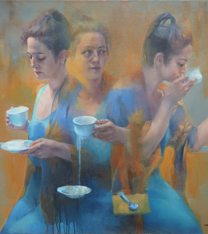 Original Painting "Tea Leaves" by Cathy Locke