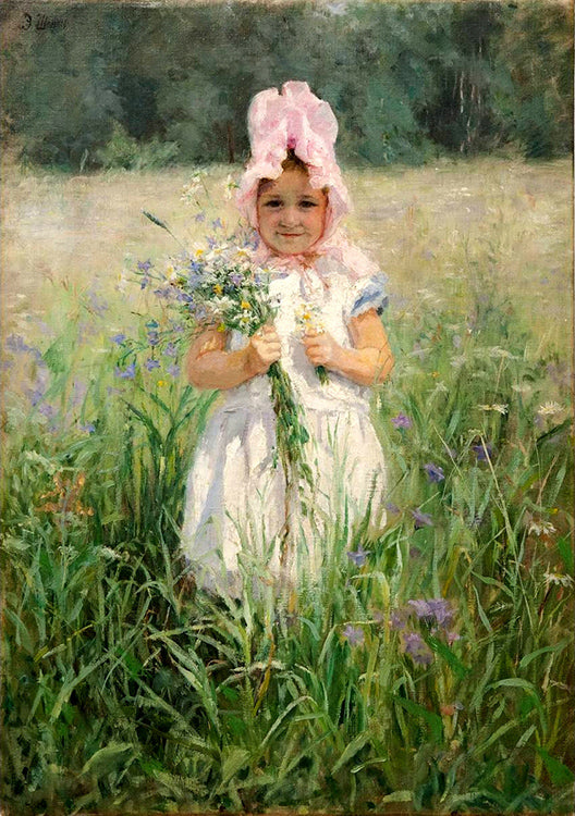 In the flowers (Portrait of the artist's daughter Vasily Polenov)