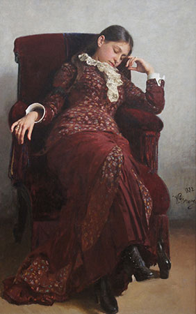 Rest. Portrait of Vera Repina, the artist's wife.